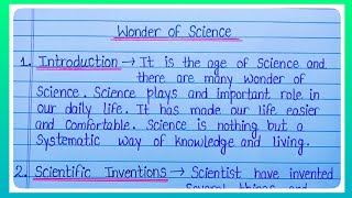 Essay On Wonder Of Science In English l Essay On Wonder Of Science l Wonder Of Science Essay l Essay [upl. by Shevlo513]