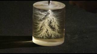 Lichtenberg figures in plexiglass [upl. by Acnairb]