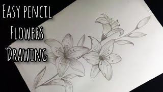 How To Draw Flowers Easy Step By Step Tutorial For Beginners [upl. by Arimat]