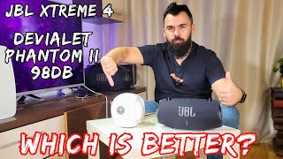 Which is better JBL Xtreme 4 VS Devialet Phantom II 98dB [upl. by Alasteir]