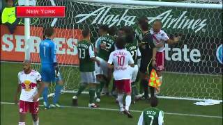 Thierry Henry Scores Goal vs Portland Timbers Prior to Red Card [upl. by Slein]