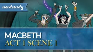 Macbeth Summary Act 1 Scene 1  Nerdstudy [upl. by Rohclem199]