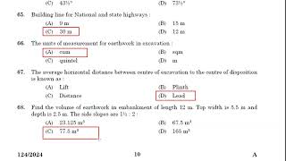 JUNIOR INSTRUCTOR DRAUGHTSMAN  CIVIL Industrial Training PROVISIONAL ANSWER KEY 11092024 [upl. by Middendorf803]