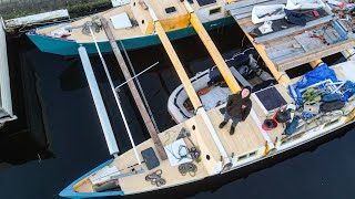 My 42 ft Catamaran gets a HUGE Mast Step  Wildling Sailing [upl. by Ytissahc]