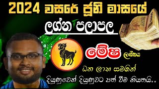 Lagna Palapala 2024 June  ජූනි මාසයේ ලග්න පලාපල  Mesha Lagna Palapala  Soduru Niwahana [upl. by Lledo]