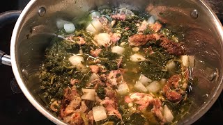 How to Clean and Cook Turnip Greens  Cook With Me  NotesfromNancy [upl. by Jacy753]