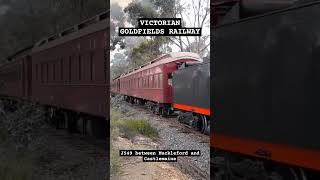 J549 pulling the Victorian Goldfields Railways Members Train steamtrain [upl. by Nediarb206]