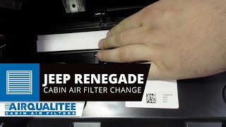 Jeep Renegade Cabin Air Filter Replacement  2015 2016 2017 2018 2019 2020 2021 2022  AQ1226 [upl. by Anev]