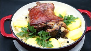 Jarret de porc fermier au riesling fumé au kamado [upl. by Seavey14]