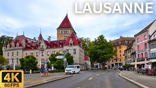 Driving in LAUSANNE Switzerland 2024 🇨🇭  Panoramic City Tour in 4K 🚗 [upl. by Cruce]