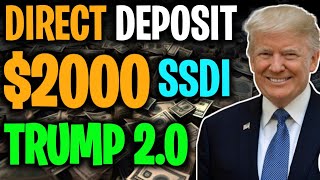 2000 CHECK DIRECT DEPOSIT FOR EVERYONE SS SSI SSSI BENEFICIARIES  TRUMP 20 [upl. by Daloris]