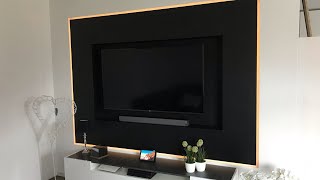 TV Wall DIY  LED TV Wand  TV Wand selber bauen  Wohnzimmer Living Room  Wohnwand trockenbau [upl. by Ynehteb]