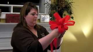 How to Hand Tie A Christmas Bow for Wreath or Garland [upl. by Edlihtam]