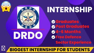 DRDO Internship 2022  Graduates Eligible  Post Graduates  Free Defence Sector Experience intern [upl. by Uyerta670]