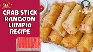 CRAB RANGOON RECIPE  CRAB STICK RANGOON IN LUMPIA WRAPPER [upl. by Montano]