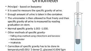 SPECIFIC GRAVATY OF URINE AND URINOMETER [upl. by Ynnoj588]