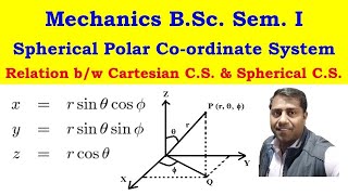 Spherical Polar Coordinate system  Relation between Cartesian and Spherical polar Coordinate system [upl. by Schmeltzer]