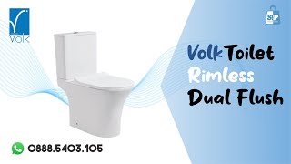 Volk Toilet Kloset Duduk Rimless Dengan Dual Flush [upl. by Salomone137]