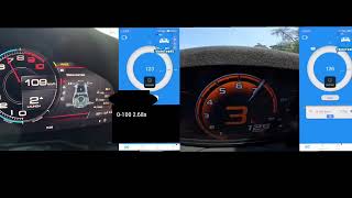 Ferrari SF90 Stradale vs Mclaren 765lt acceleration comparison [upl. by Raffin]