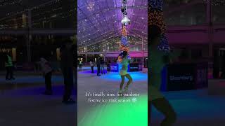 Outdoor ice rinks are BACK😍❄️ figureskating [upl. by Ezarra]