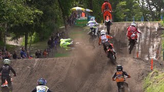 Three Riders Fighting for the Title  85cc action from the Dutch Masters of Motocross in Oldebroek [upl. by Gavra]