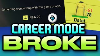 FIFA 22 CAREER MODE BROKEN  NEW BUG  EASY FIX [upl. by Haida334]