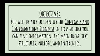 Contrast amp Contradictions Nonfiction Signpost [upl. by Eanar846]