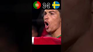 Ronaldo HatTrick Portugal vs Sweden 32 football shorts youtube [upl. by Caughey]