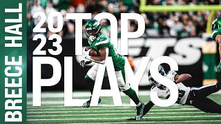 2023 Highlights Breece Halls Best Plays From 1585 AllPurpose Yards Season [upl. by Sharla]