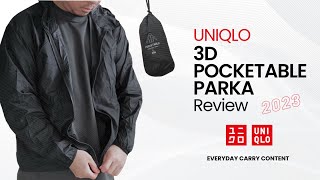 Uniqlo 3D Pocketable Parka Coat Review  SMALL amp PERFECT for Your Travels For 2023 [upl. by Devy]