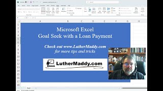 Microsoft Excel Learn to use the Goal Seek tool with a mortgage payment [upl. by Aidekal]