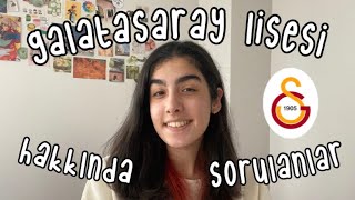 GALATASARAY LİSESİ HAKKINDA 🤍 Taban Puanı Ortam Fransızca… [upl. by Nickey]