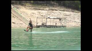 Sky Skiing on Lake Medina  Learning to Flip [upl. by Laverne]