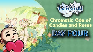 Day 4 Minigames  Chromatic Ode of Candies and Roses  Genshin Session  4K60  Livestream [upl. by Avi]