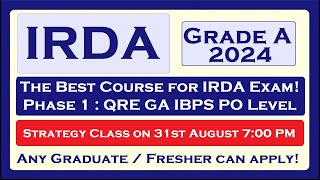 Best Course for IRDA Grade A 2024 Exam [upl. by Notxam]