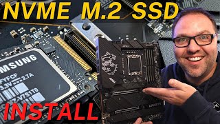 How To Install an NVME M2 SSD on MSI MPG Z690 Carbon WiFi Motherboard [upl. by Yeltihw]