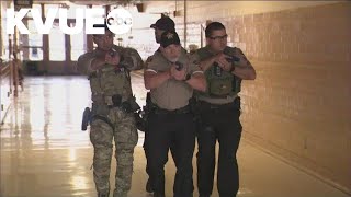 Travis County deputies undergo active shooter training at old school [upl. by Ymassej]