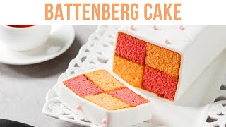 Battenberg Cake  Battenberg Cake Recipe  Bitrecipes [upl. by Ileana]