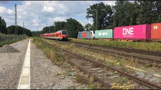 Container Train Crossrail meets Passenger Trains Regio DB at Viersen Helenabrunn Germany 2362024👍🚂 [upl. by Georgiana]