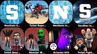 Nextbots SandboxToilet Rope Monster Game 3DNextbots in Maze SurvivalSandbox In SpaceGrimace GTA [upl. by Claudette]