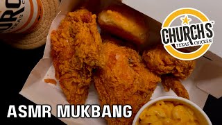 ASMR CHURCHS CHICKEN 3 PIECE MEAL  MAC amp CHEESE  HONEY BISCUIT MUKBANG EATING SOUNDS [upl. by Estrella251]