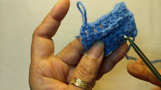 HOW TO WORK THE HALF DOUBLE CROCHET BACK LOOP ONLY hdcblo  US method [upl. by Sou240]