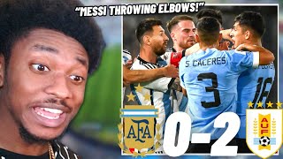 MESSI OUT HERE CHOKING PEOPLE 🤣  Argentina 02 Uruguay Reaction [upl. by Carey371]