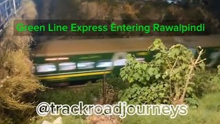 5UP Green Line Express Entering Rawalpindi greenline greenlineexpress pakistanrailways railway [upl. by Compte]