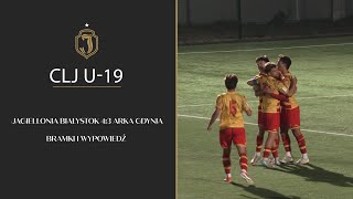 CLJ U19 Jagiellonia Białystok 43 Arka Gdynia Bramki i wypowiedź [upl. by Mcmillan]