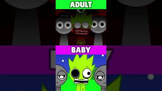 NEW UPDATE Incredibox Sprunki Babies Mod VS Adult horror 😭 ALL CHARACTERS [upl. by Ayatahs]