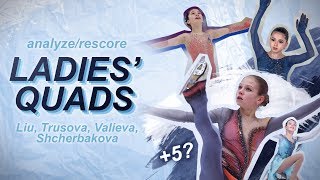 LADIES QUADS RescoringAnalysis Alysa Liu Alexandra Trusova Kamila Valieva Anna Shcherbakova [upl. by Lexine]