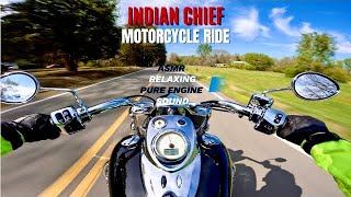 INDIAN Motorcycle Country Ride  Cinematic 4K Indian Chief Motorcycle  ASMR POV Pure Sound [upl. by Edobalo]