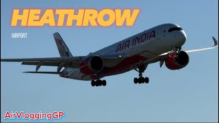 London Heathrow Airport Plane Spotting  India A350 A380 B777 AirVloggingGP [upl. by Tabina]