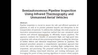 Semiautonomous Pipeline Inspection Using Infrared Thermography and Unmanned Aerial Vehicles [upl. by Ahsed]